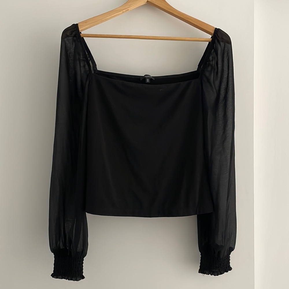 Sheer Sleeved Blouse